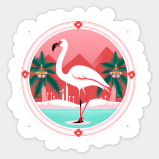 Flamingo Flock Sunset, Love Flamingos Magnet