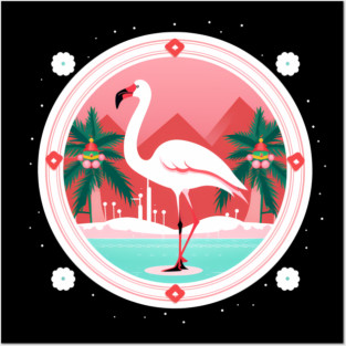 Flamingo Flock Sunset, Love Flamingos Posters and Art