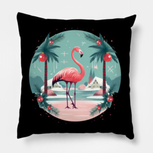 Flamingo Flock Sunset, Love Flamingos Pillow