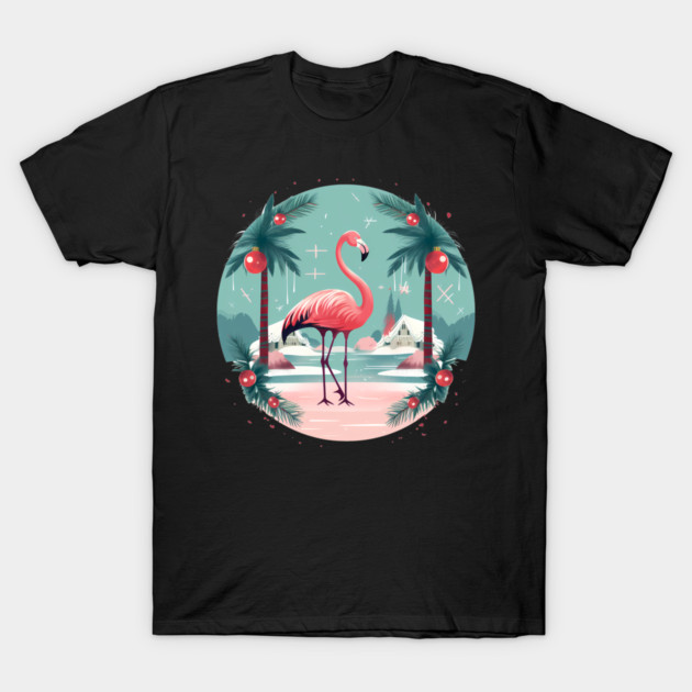 Flamingo Flock Sunset, Love Flamingos T-Shirt by logiamerch