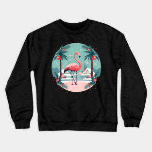 Flamingo Flock Sunset, Love Flamingos Crewneck Sweatshirt