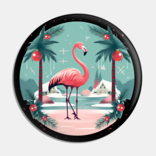 Flamingo Flock Sunset, Love Flamingos Pin