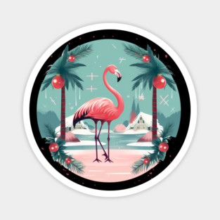 Flamingo Flock Sunset, Love Flamingos Magnet