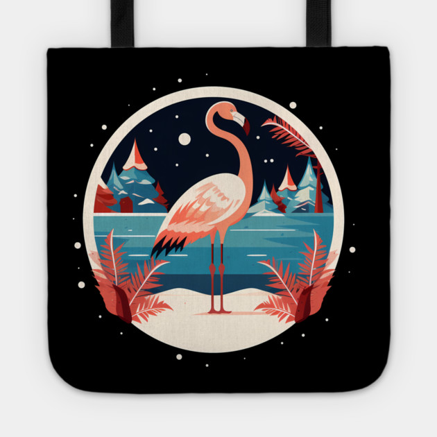 Flamingo Flock Sunset, Love Flamingos Tote by logiamerch
