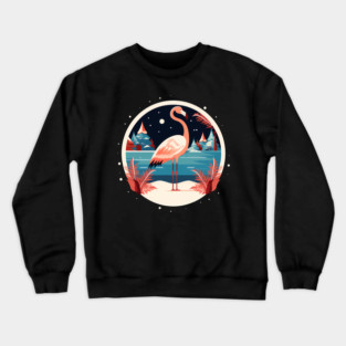 Flamingo Flock Sunset, Love Flamingos Crewneck Sweatshirt