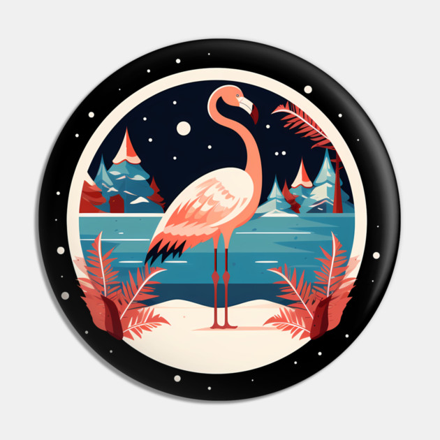 Flamingo Flock Sunset, Love Flamingos Pin by logiamerch