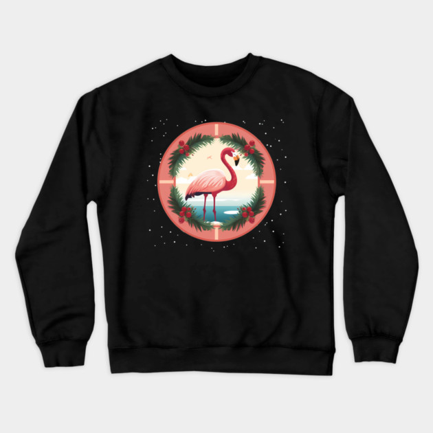 Flamingo Flock Sunset, Love Flamingos Crewneck Sweatshirt by logiamerch