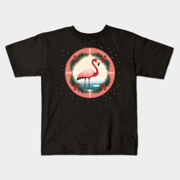 Flamingo Flock Sunset, Love Flamingos Kids T-Shirt by logiamerch