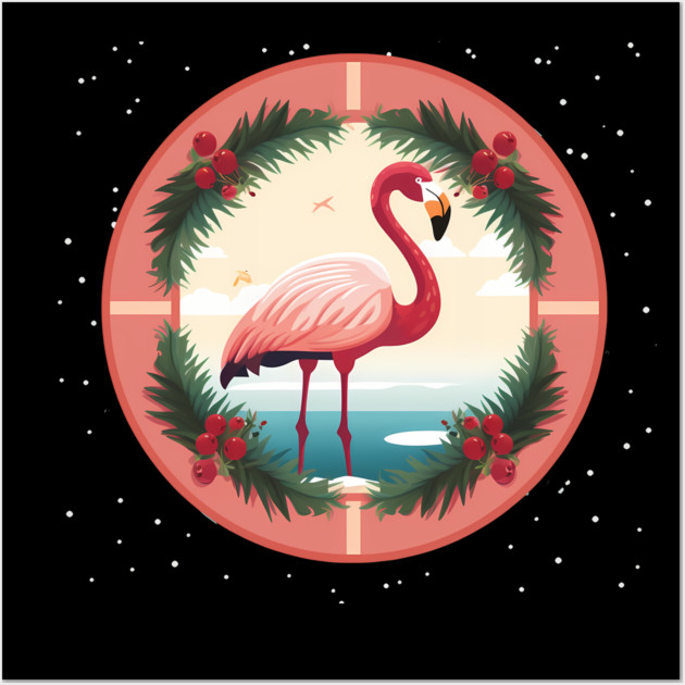 Flamingo Flock Sunset, Love Flamingos Wall Art by logiamerch