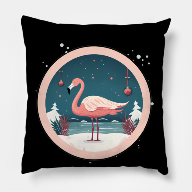 Flamingo Flock Sunset, Love Flamingos Pillow by logiamerch