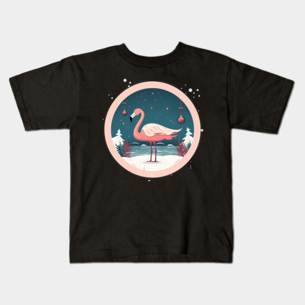 Flamingo Flock Sunset, Love Flamingos Kids T-Shirt by logiamerch