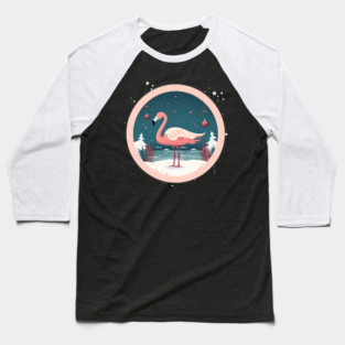 Flamingo Flock Sunset, Love Flamingos Baseball T-Shirt