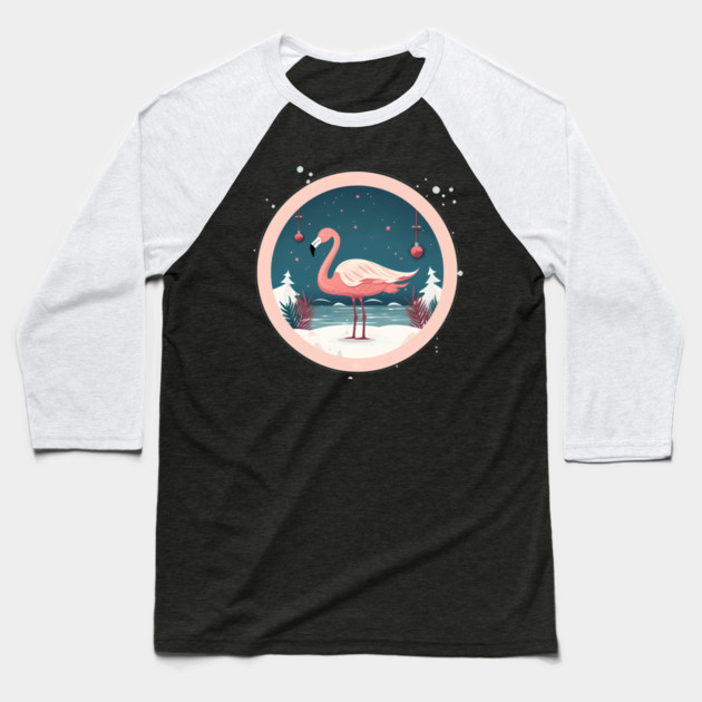 Flamingo Flock Sunset, Love Flamingos Baseball T-Shirt by logiamerch