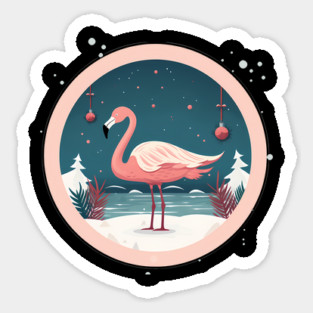 Flamingo Flock Sunset, Love Flamingos Sticker