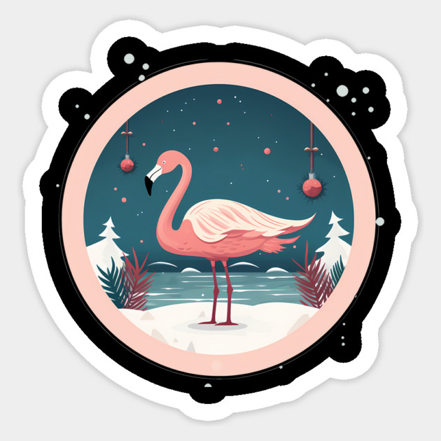 Flamingo Flock Sunset, Love Flamingos Sticker by logiamerch