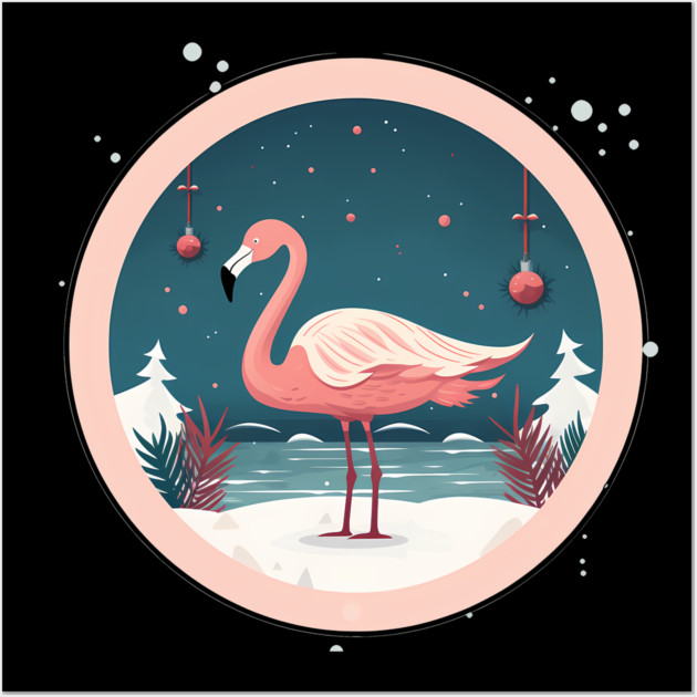 Flamingo Flock Sunset, Love Flamingos Wall Art by logiamerch