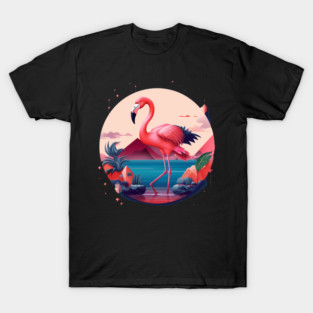 Flamingo Flock Sunset, Love Flamingos T-Shirt