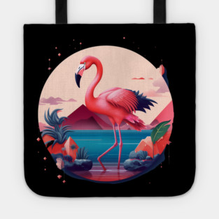 Flamingo Flock Sunset, Love Flamingos Tote