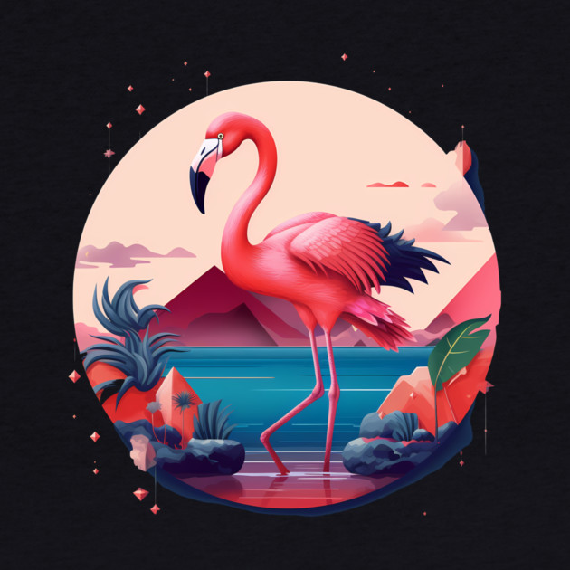 Flamingo Flock Sunset, Love Flamingos by logiamerch