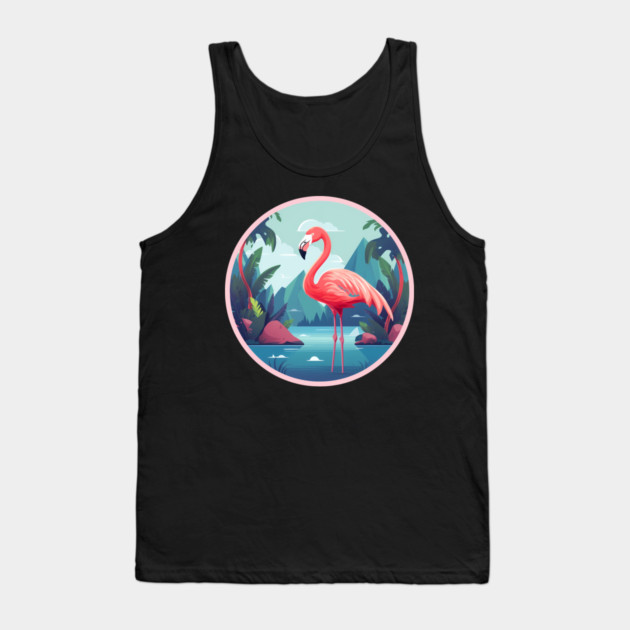 Flamingo Flock Sunset, Love Flamingos Tank Top by logiamerch