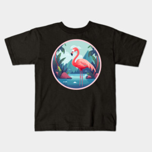 Flamingo Flock Sunset, Love Flamingos Kids T-Shirt