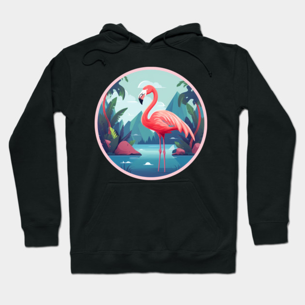 Flamingo Flock Sunset, Love Flamingos Hoodie by logiamerch