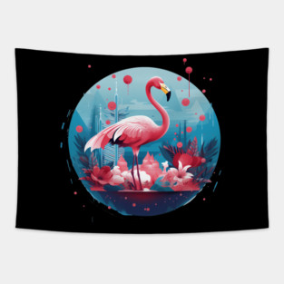 Flamingo Tropical , Love Flamingos Tapestry