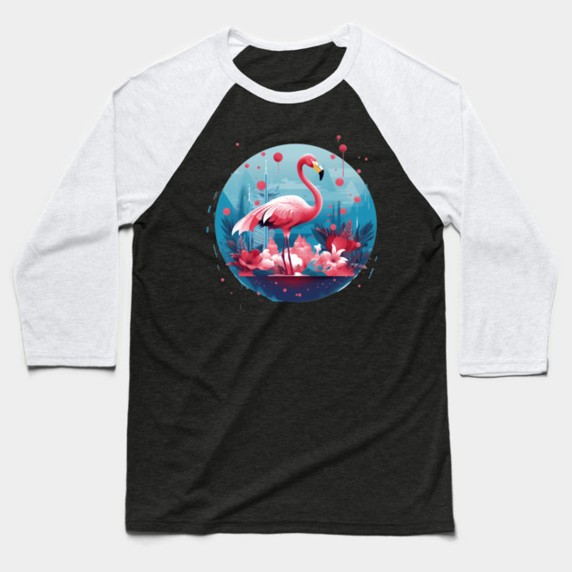 Flamingo Tropical , Love Flamingos Baseball T-Shirt by logiamerch
