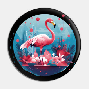 Flamingo Tropical , Love Flamingos Pin