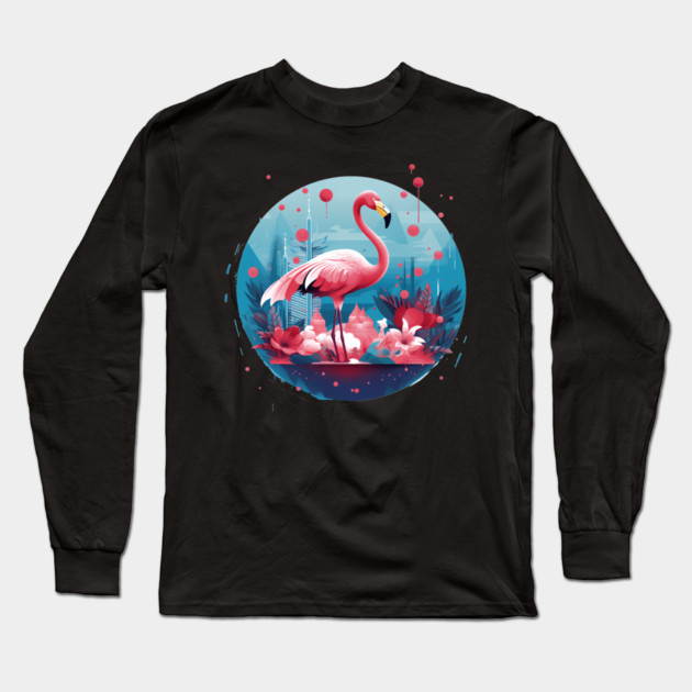 Flamingo Tropical , Love Flamingos Long Sleeve T-Shirt by logiamerch