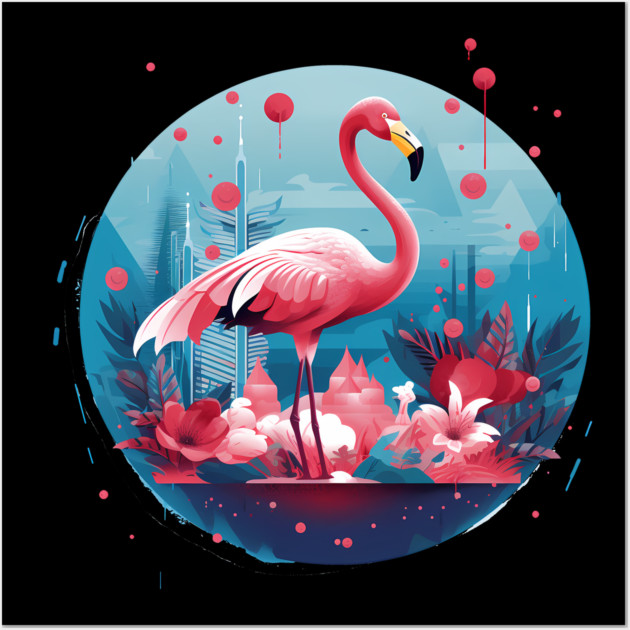 Flamingo Tropical , Love Flamingos Wall Art by logiamerch
