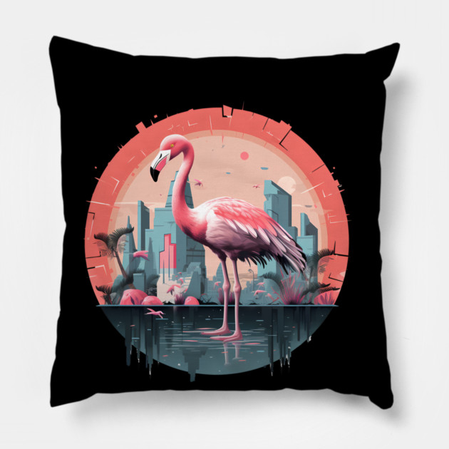 Flamingo Tropical , Love Flamingos Pillow by logiamerch