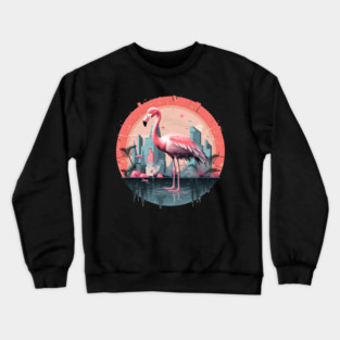 Flamingo Tropical , Love Flamingos Crewneck Sweatshirt