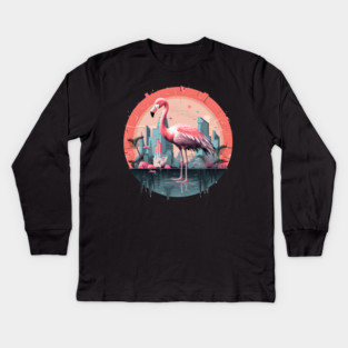 Flamingo Tropical , Love Flamingos Kids Long Sleeve T-Shirt