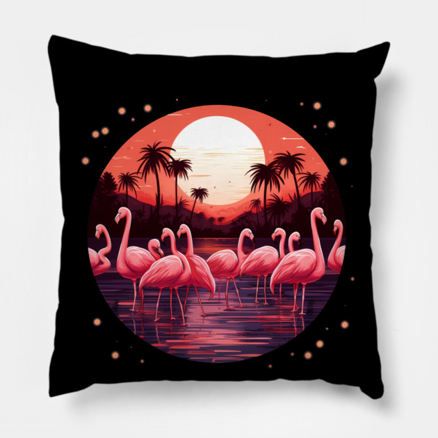 Flamingo Tropical , Love Flamingos Pillow by logiamerch