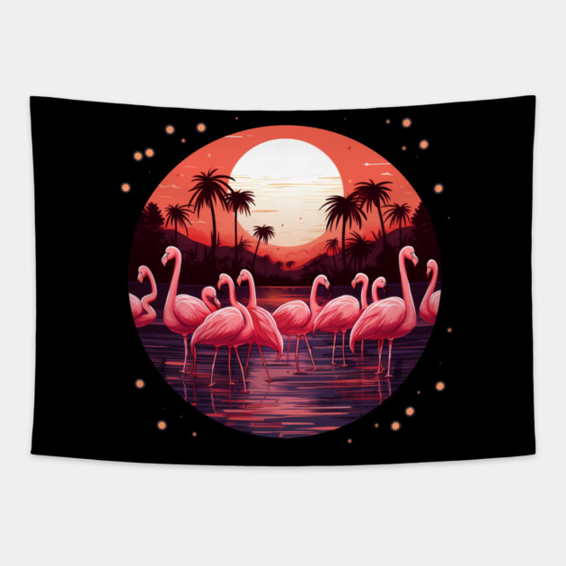 Flamingo Tropical , Love Flamingos Tapestry by logiamerch