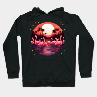Flamingo Tropical , Love Flamingos Hoodie