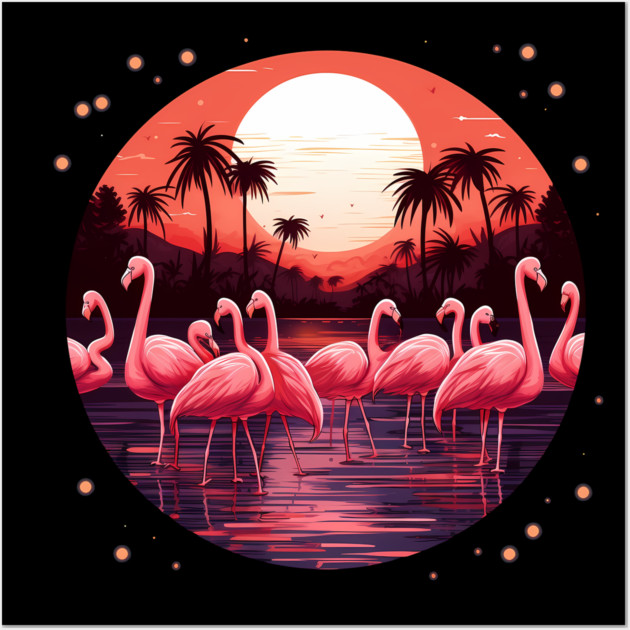 Flamingo Tropical , Love Flamingos Wall Art by logiamerch