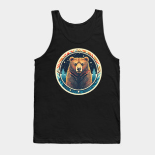 Grizzly Bear in Ornmament , Love Bears Tank Top