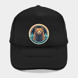 Grizzly Bear in Ornmament , Love Bears Hat