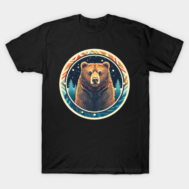 Grizzly Bear in Ornmament , Love Bears T-Shirt by logiamerch