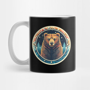 Grizzly Bear in Ornmament , Love Bears Mug