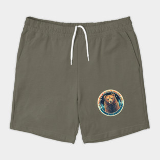 Grizzly Bear in Ornmament , Love Bears Shorts