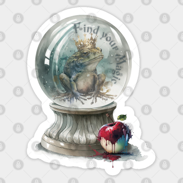 Frog Prince Crystal Ball Sticker by HolidayBug