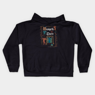 Hang in There Medieval Style - funny retro vintage English history Kids Hoodie