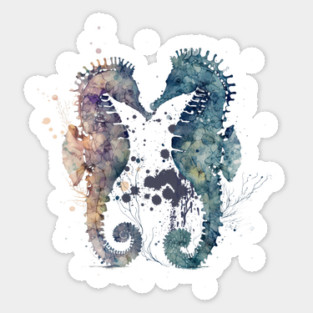 Seahorse Love Sticker