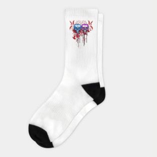 Skull Hearts Socks