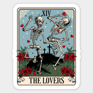 The Lovers Tarot Card Sticker