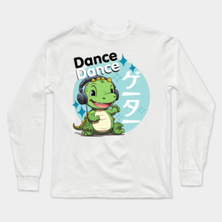 Cute Dancing Baby Kawaii Alligator Long Sleeve T-Shirt