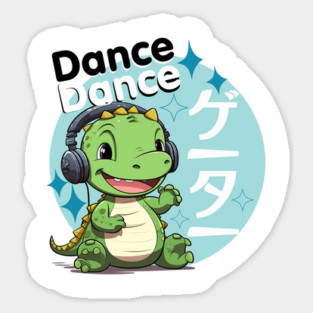 Cute Dancing Baby Kawaii Alligator Sticker